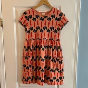 Hanna Andersson Carrot Pattern Dress - Orange and Black